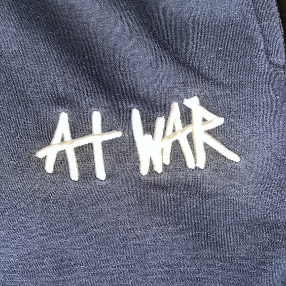 At War Navy Blue Sweatpants. Small. Lightly Worn - Picture 2 of 4